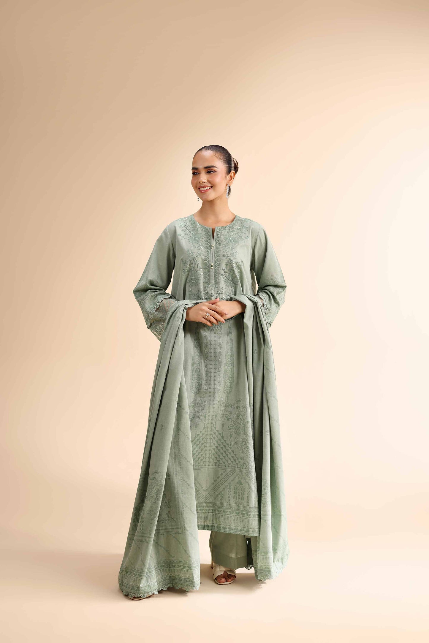 Nishat | Cross Season Edit | 42501046 XL Green Jacquard