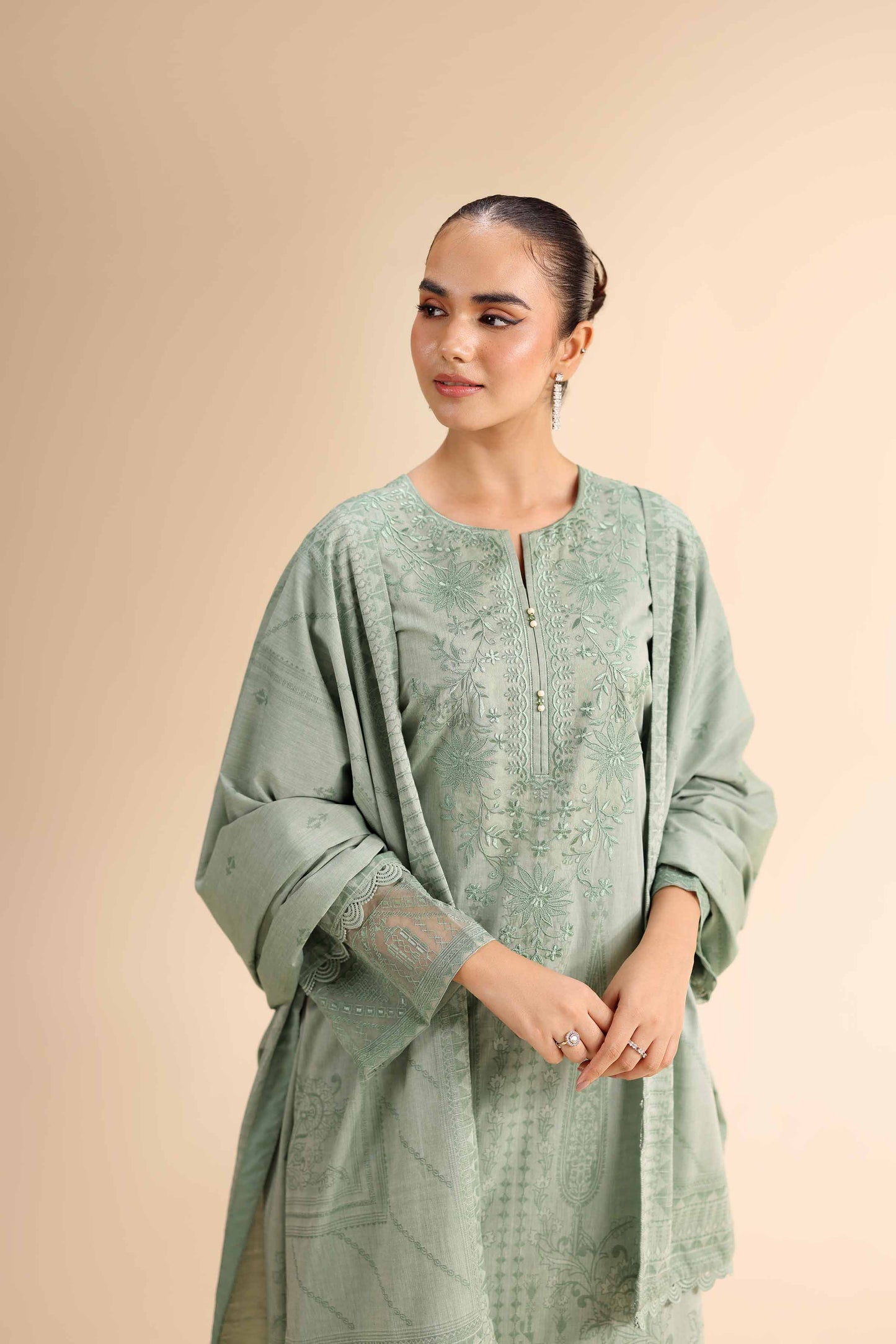Nishat | Cross Season Edit | 42501046 L Green Jacquard