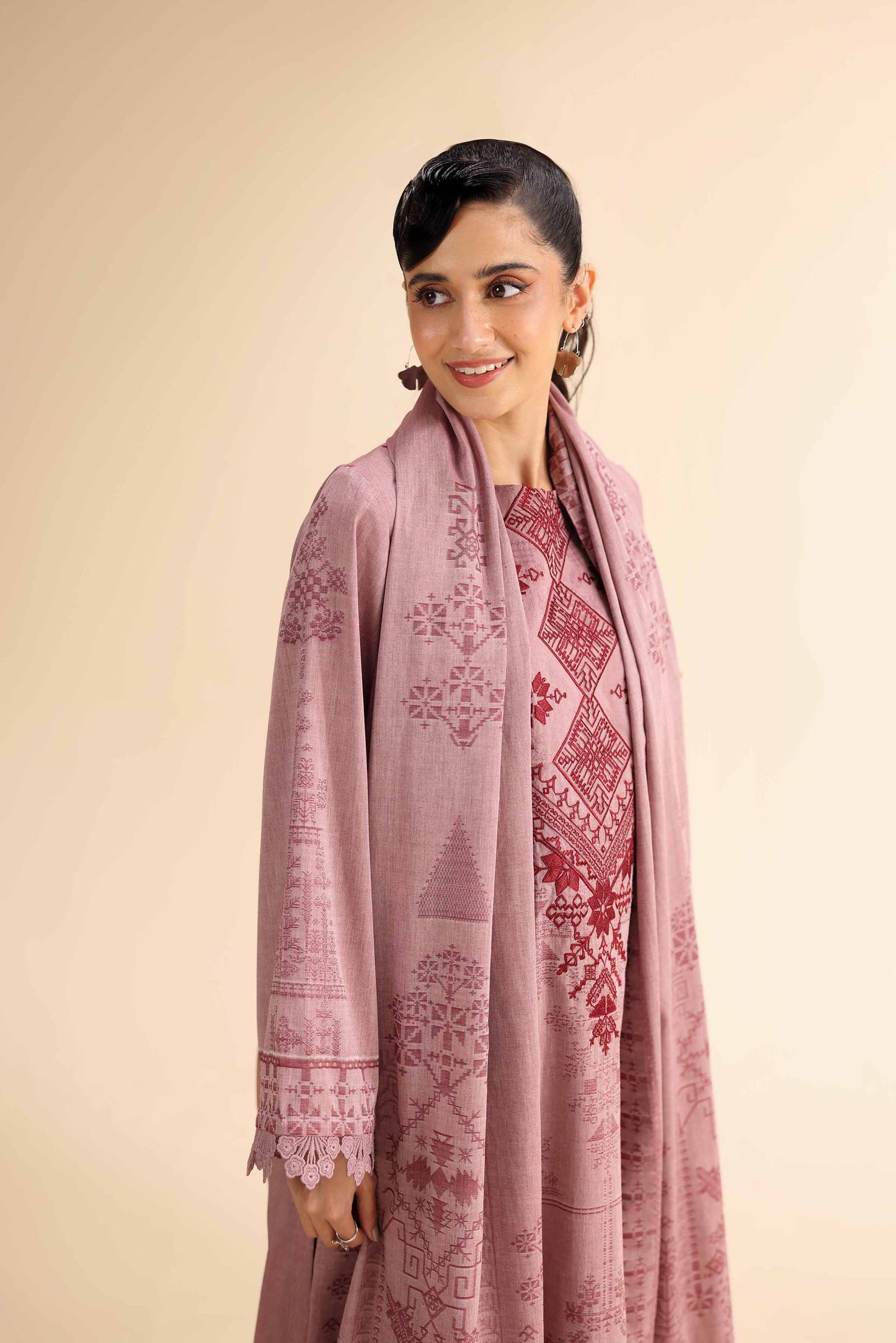Nishat | Cross Season Edit | 42501047 L Pink Jacquard