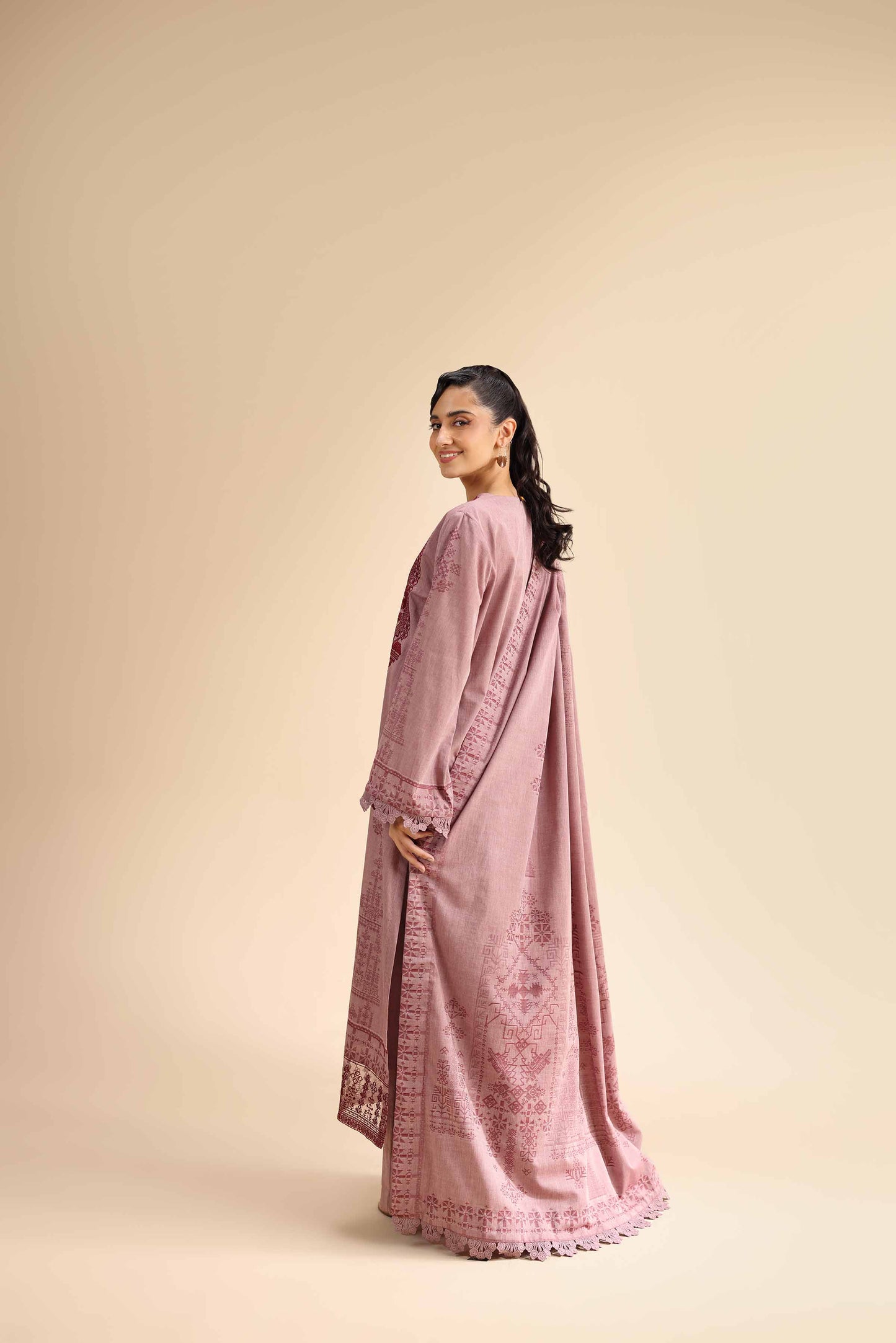 Nishat | Cross Season Edit | 42501047 S Pink Jacquard