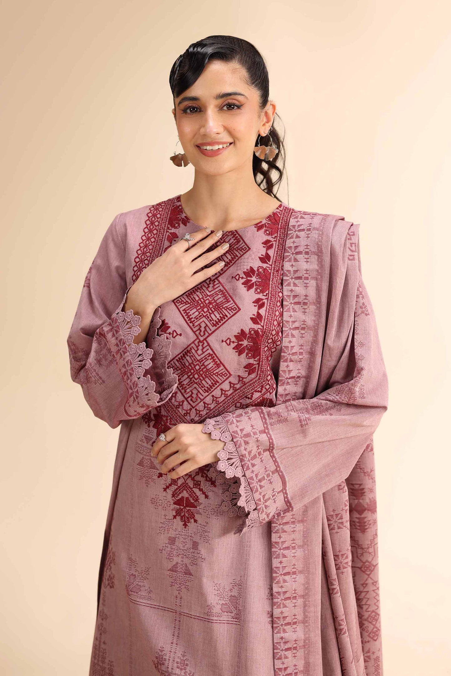 Nishat | Cross Season Edit | 42501047 M Pink Jacquard