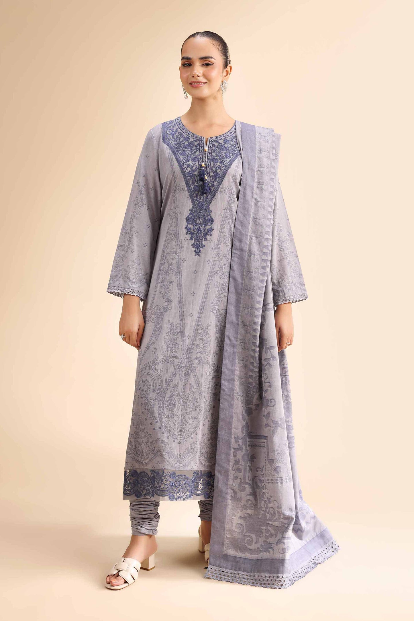 Nishat | Cross Season Edit | 42501048 XS Gray Jacquard