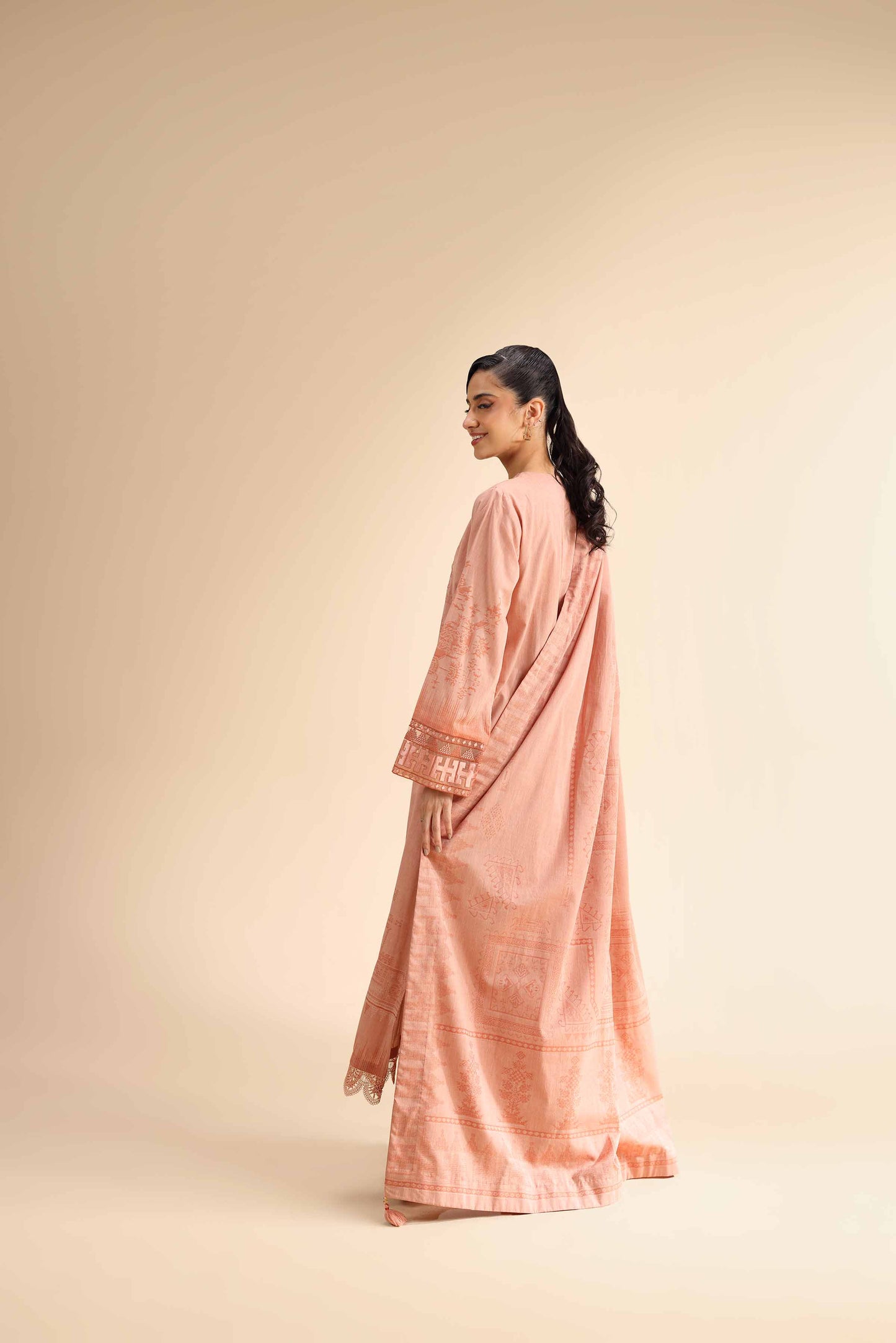Nishat | Cross Season Edit | 42501049 S Peach Pink Jacquard