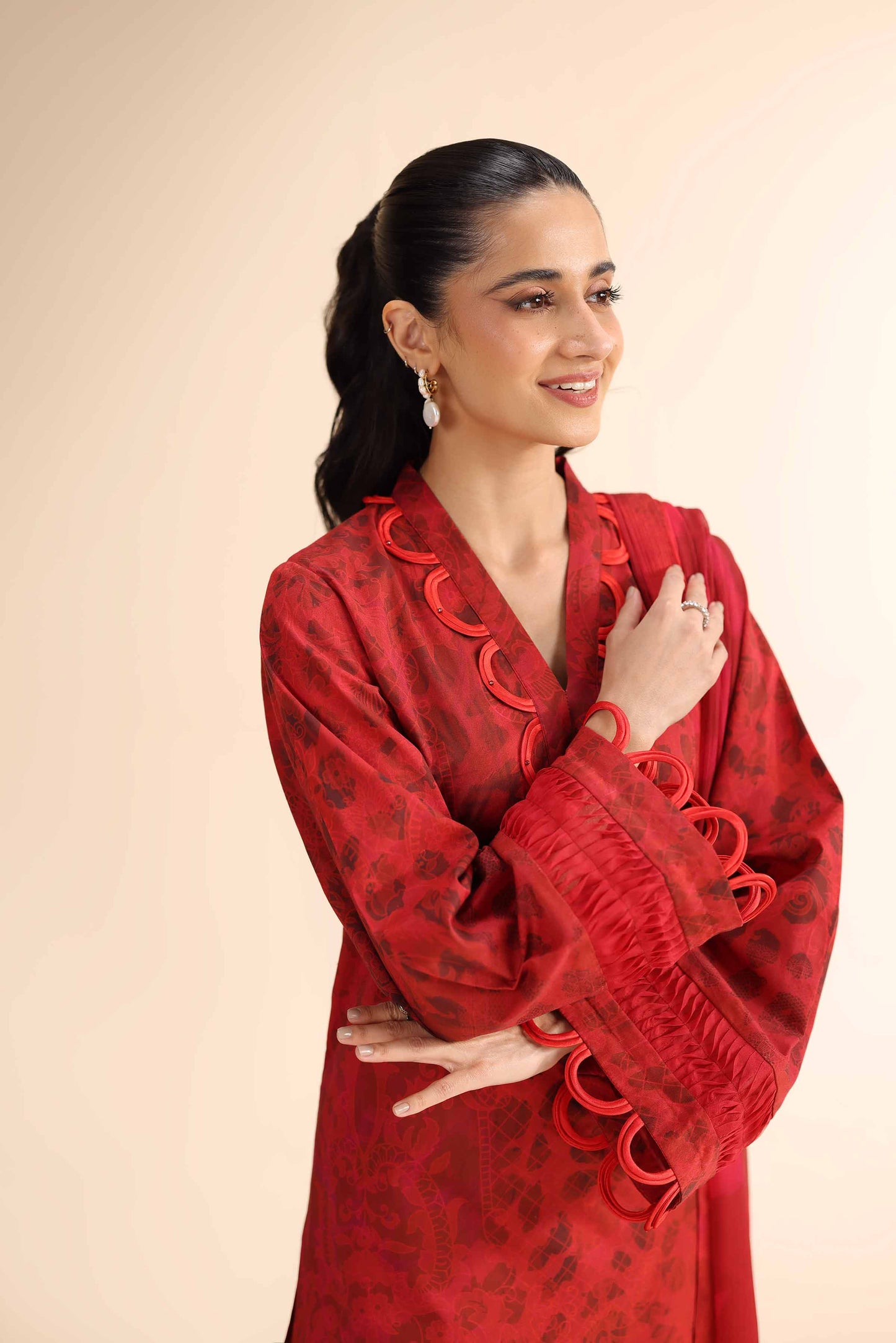 Nishat | Cross Season Edit | 42501055 L Red Cambric