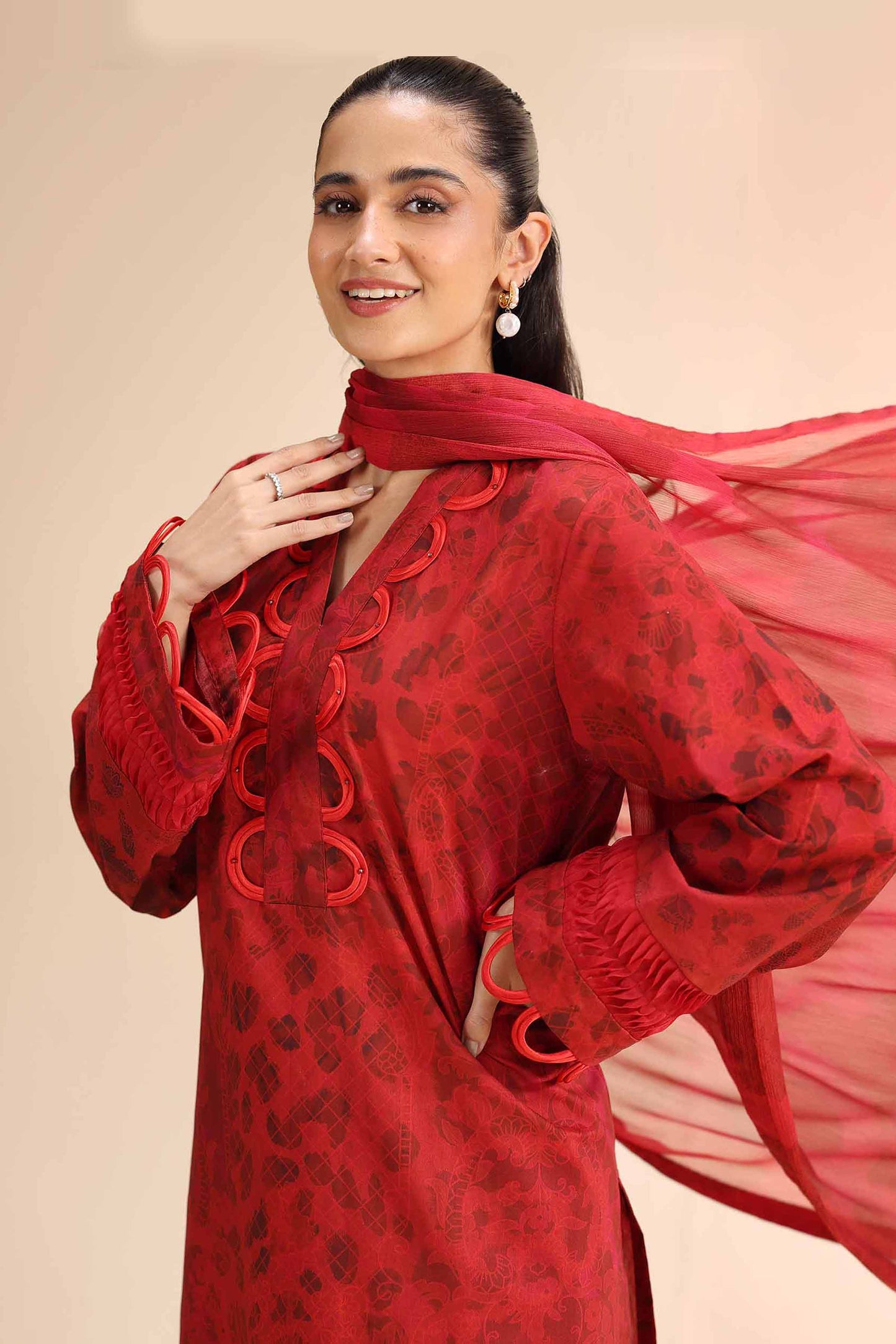 Nishat | Cross Season Edit | 42501055 XL Red Cambric