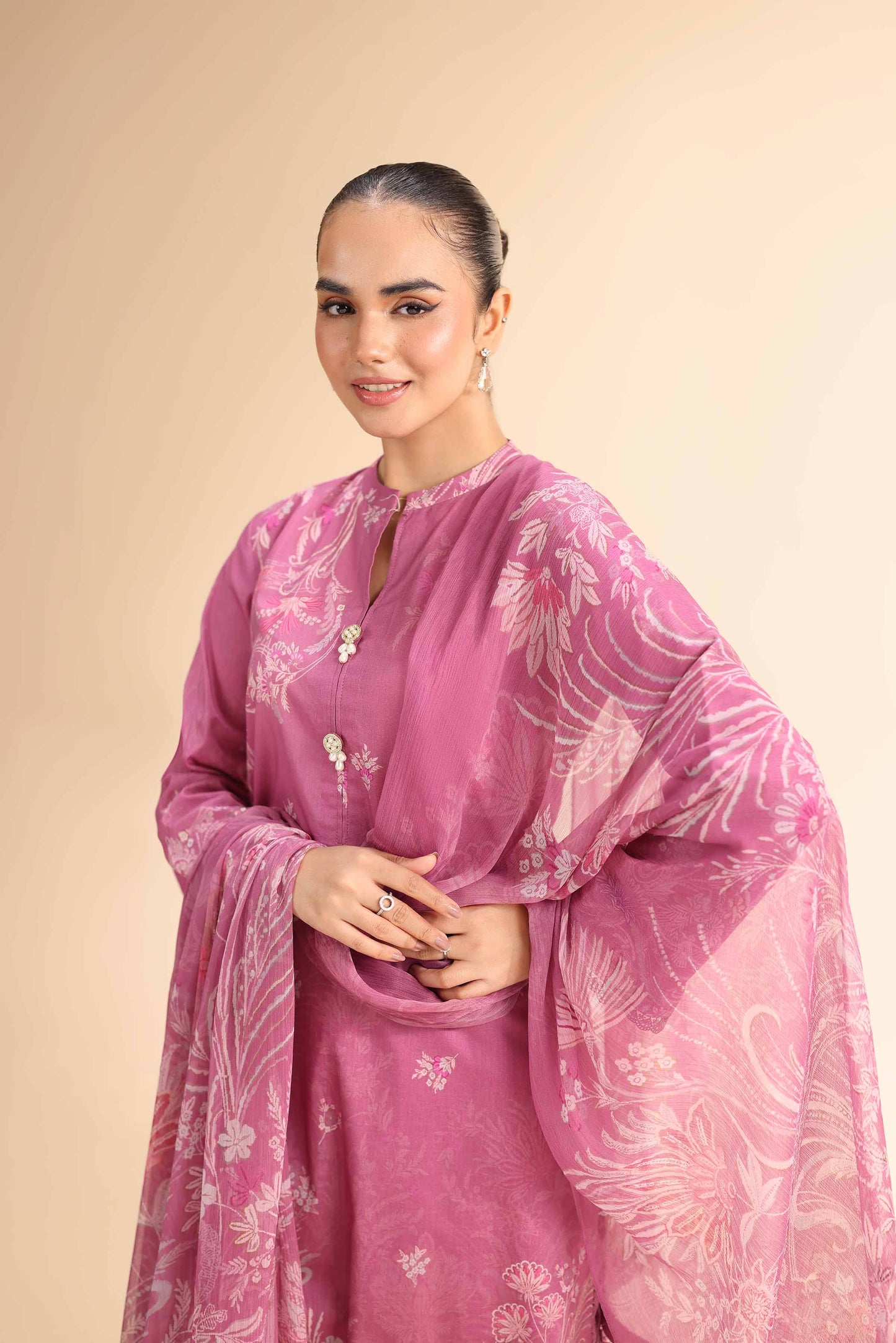 Nishat | Cross Season Edit | 42501059 L Rose Pink Cambric