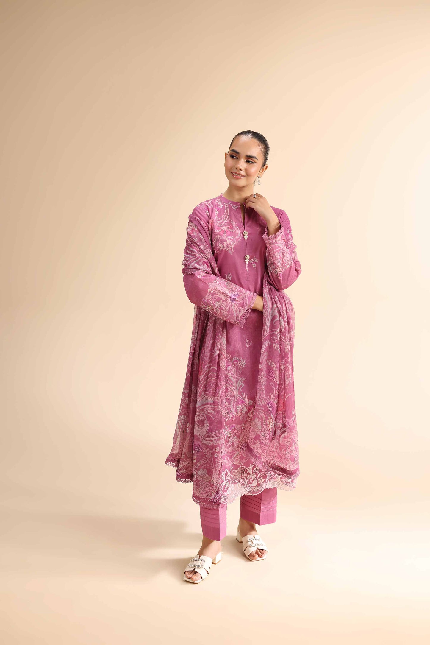 Nishat | Cross Season Edit | 42501059 XL Rose Pink Cambric