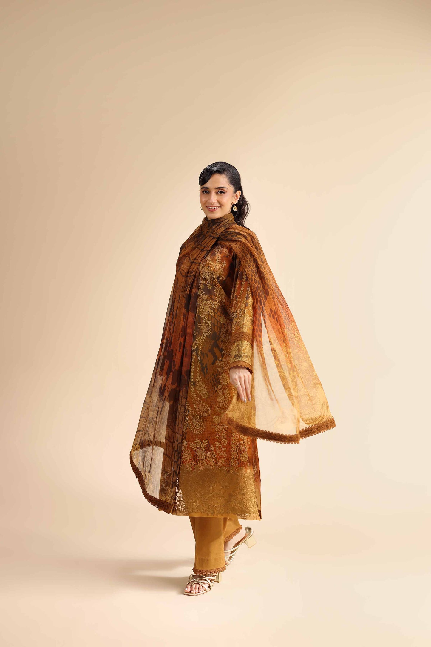 Nishat | Cross Season Edit | 42501060 XL Brown Cambric