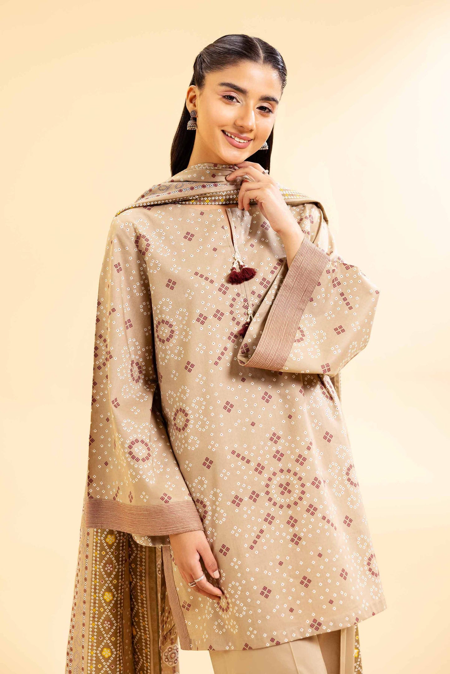 Nishat | Cross Season Edit | 42501074 XL Beige Cambric