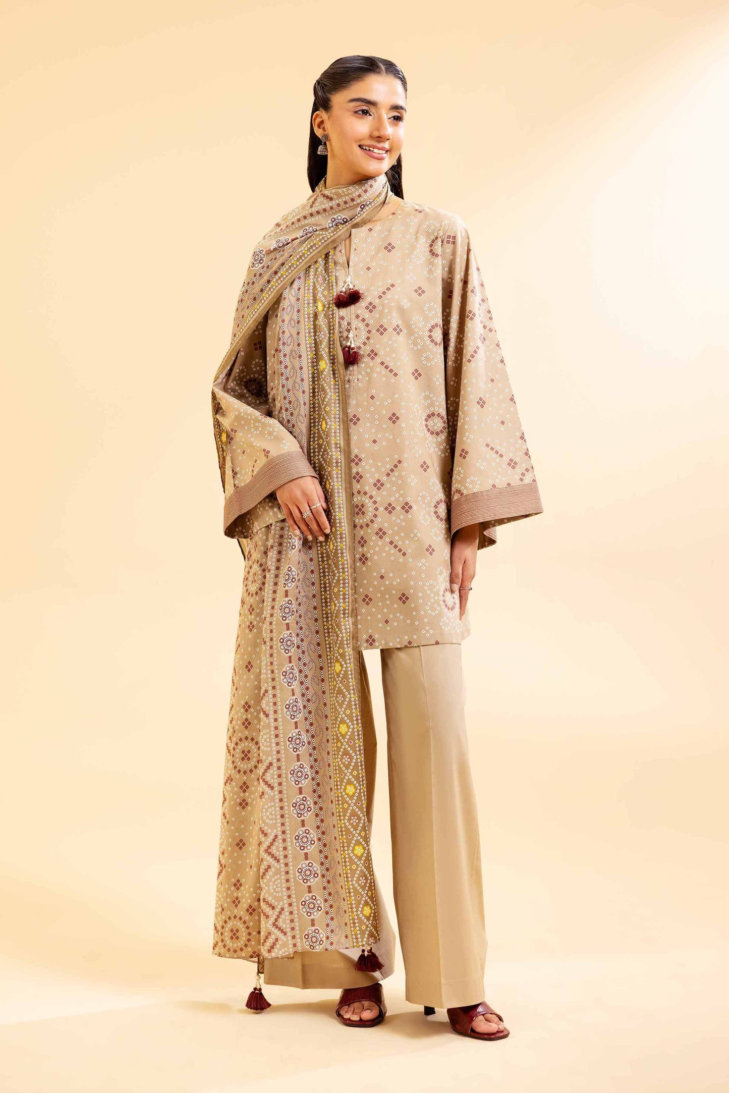 Nishat | Cross Season Edit | 42501074 XS Beige Cambric