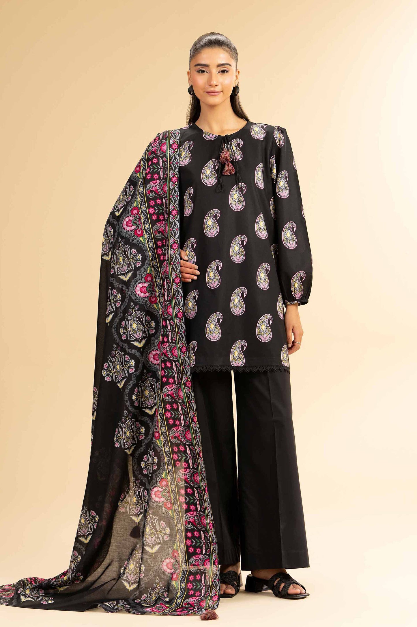 Nishat | Cross Season Edit | 42501077 XS Black Cambric