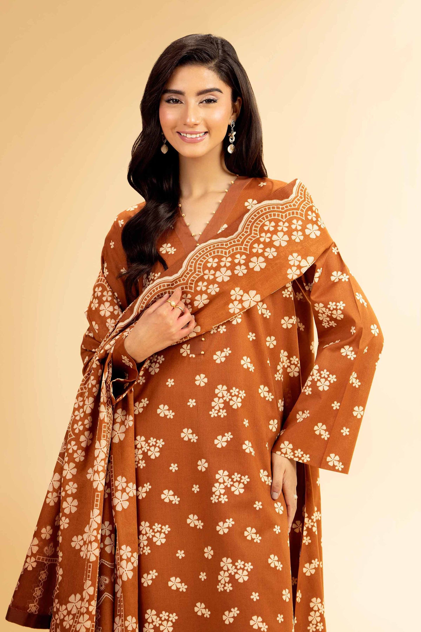 Nishat | Cross Season Edit | 42501080 L Brown Cambric
