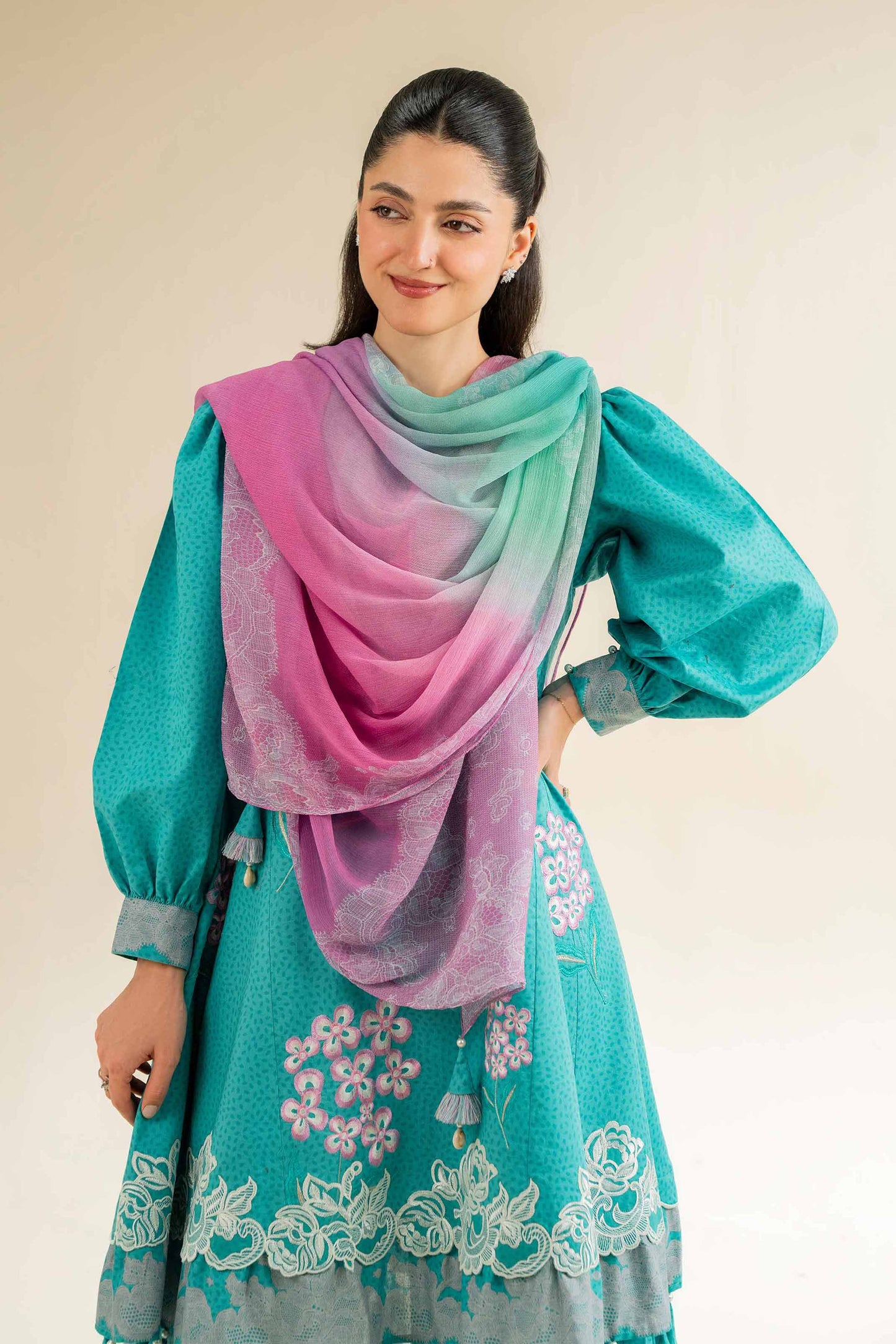 Nishat | Cross Season Edit | 42501086 L Teal Cambric