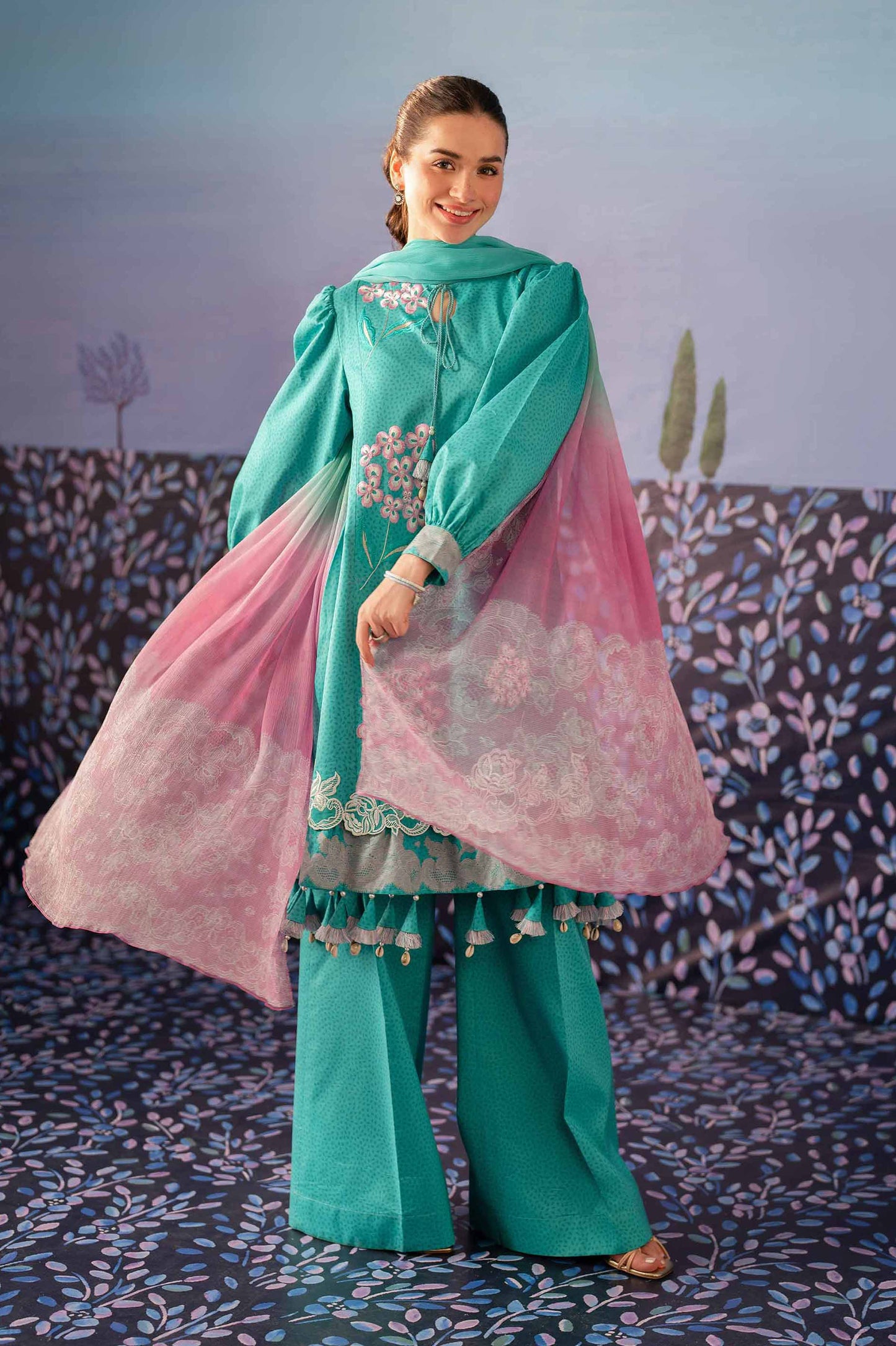 Nishat | Cross Season Edit | 42501086 XL Teal Cambric