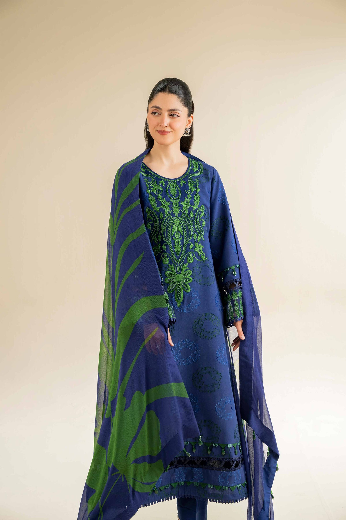 Nishat | Cross Season Edit | 42501091 XL Blue Jacquard