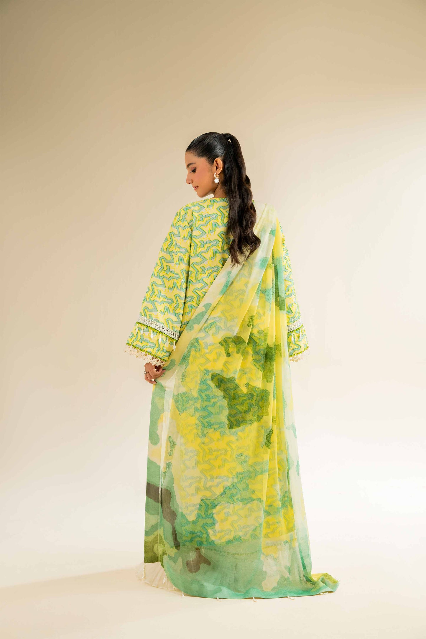 Nishat | Cross Season Edit | 42501092 S Lime Jacquard