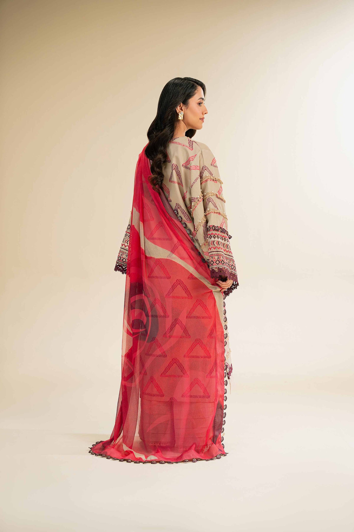 Nishat | Cross Season Edit | 42501095 S Beige Jacquard
