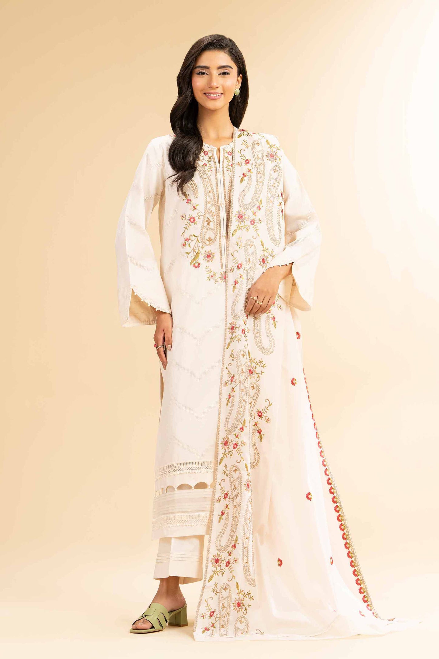 Nishat | Cross Season Edit | 42501096 XS Off White Cotton