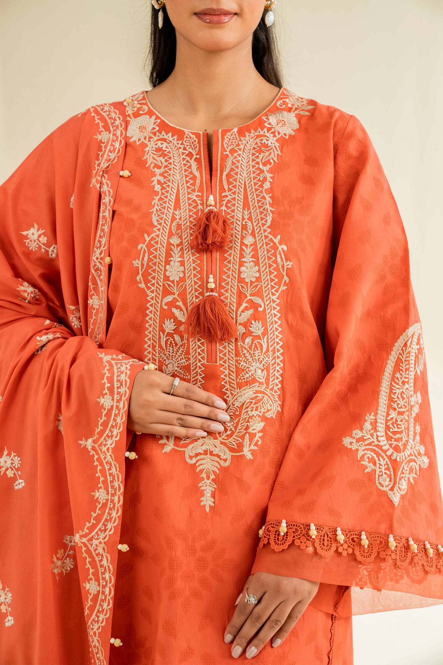 Nishat | Cross Season Edit | 42501102 M Orange Cotton