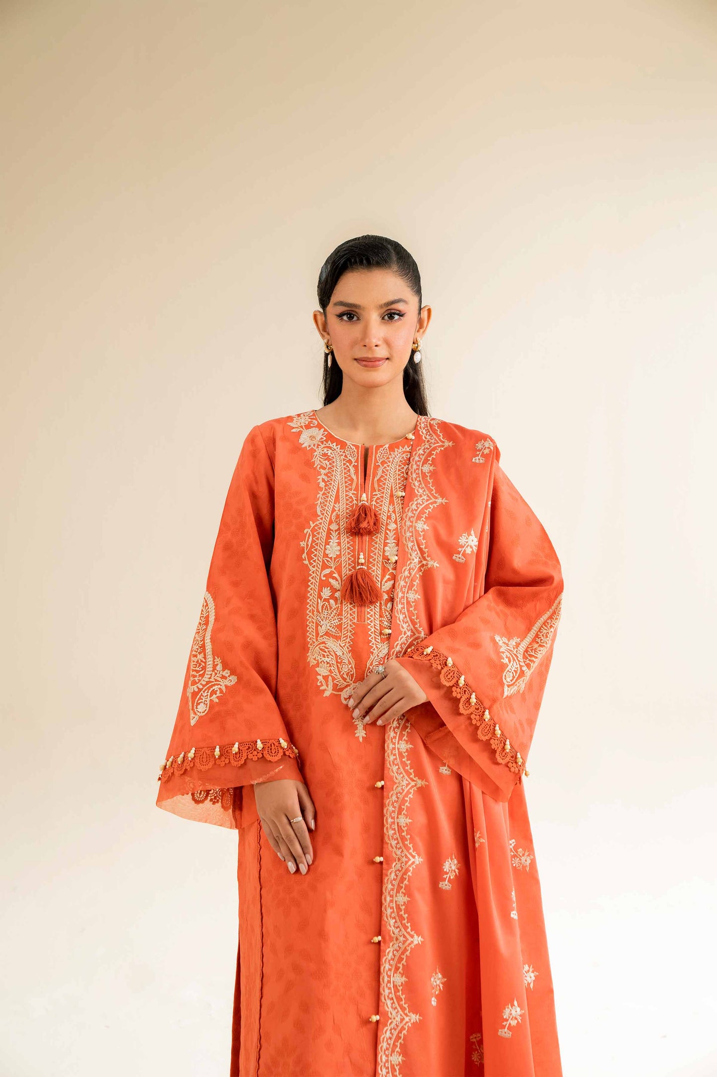 Nishat | Cross Season Edit | 42501102 XL Orange Cotton