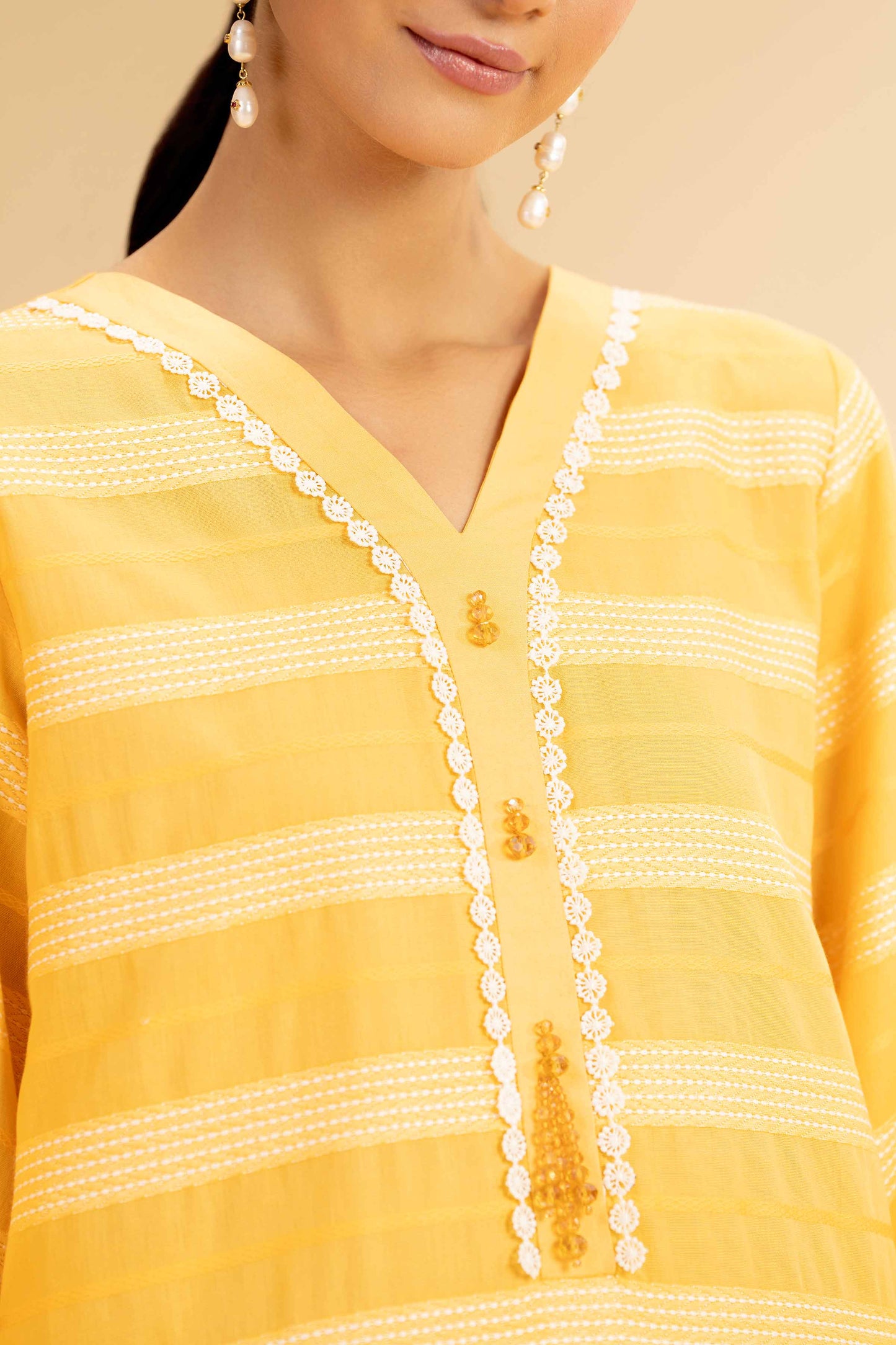 Nishat | Cross Season Edit | 42501110 M Yellow Jacquard