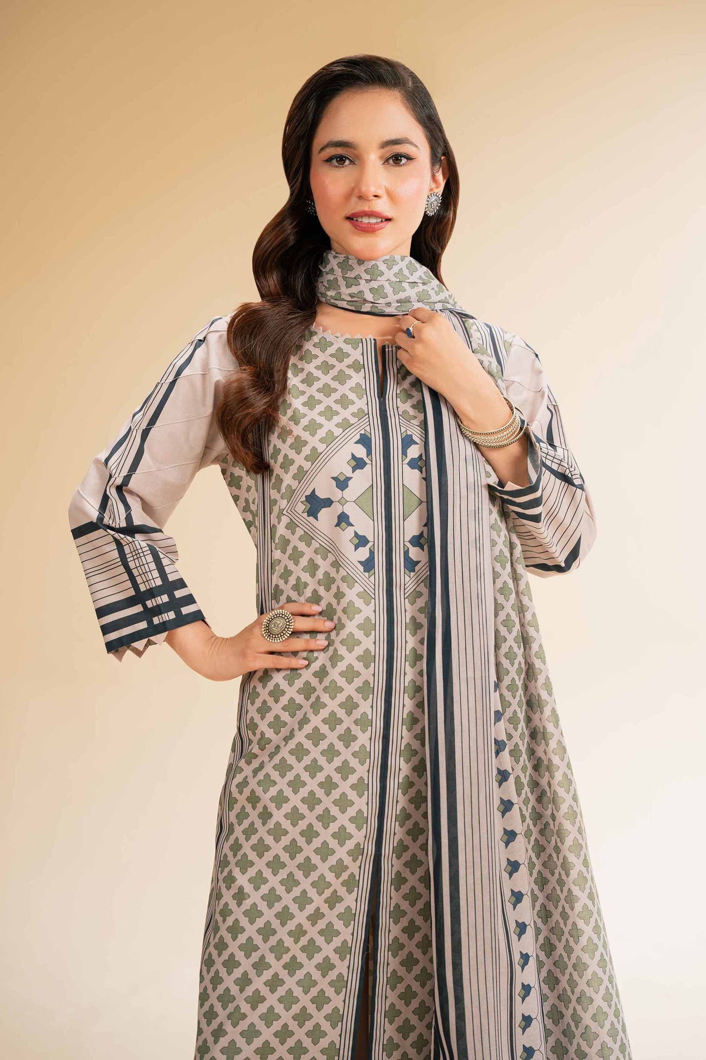 Nishat | Cross Season Edit | 42519173 L Beige Cambric