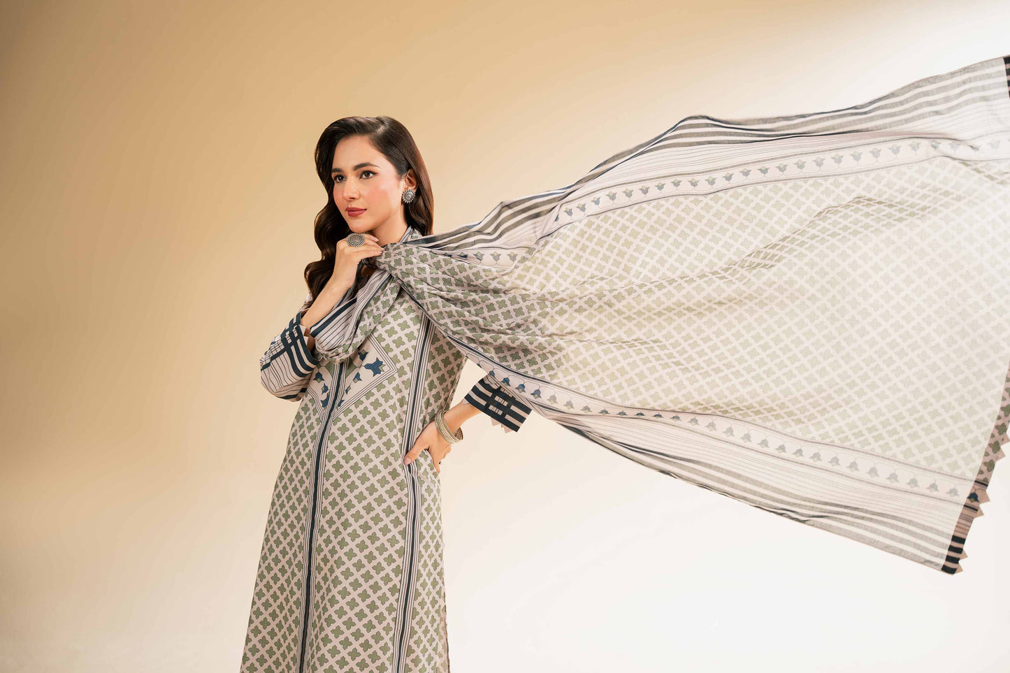 Nishat | Cross Season Edit | 42519173 XL Beige Cambric