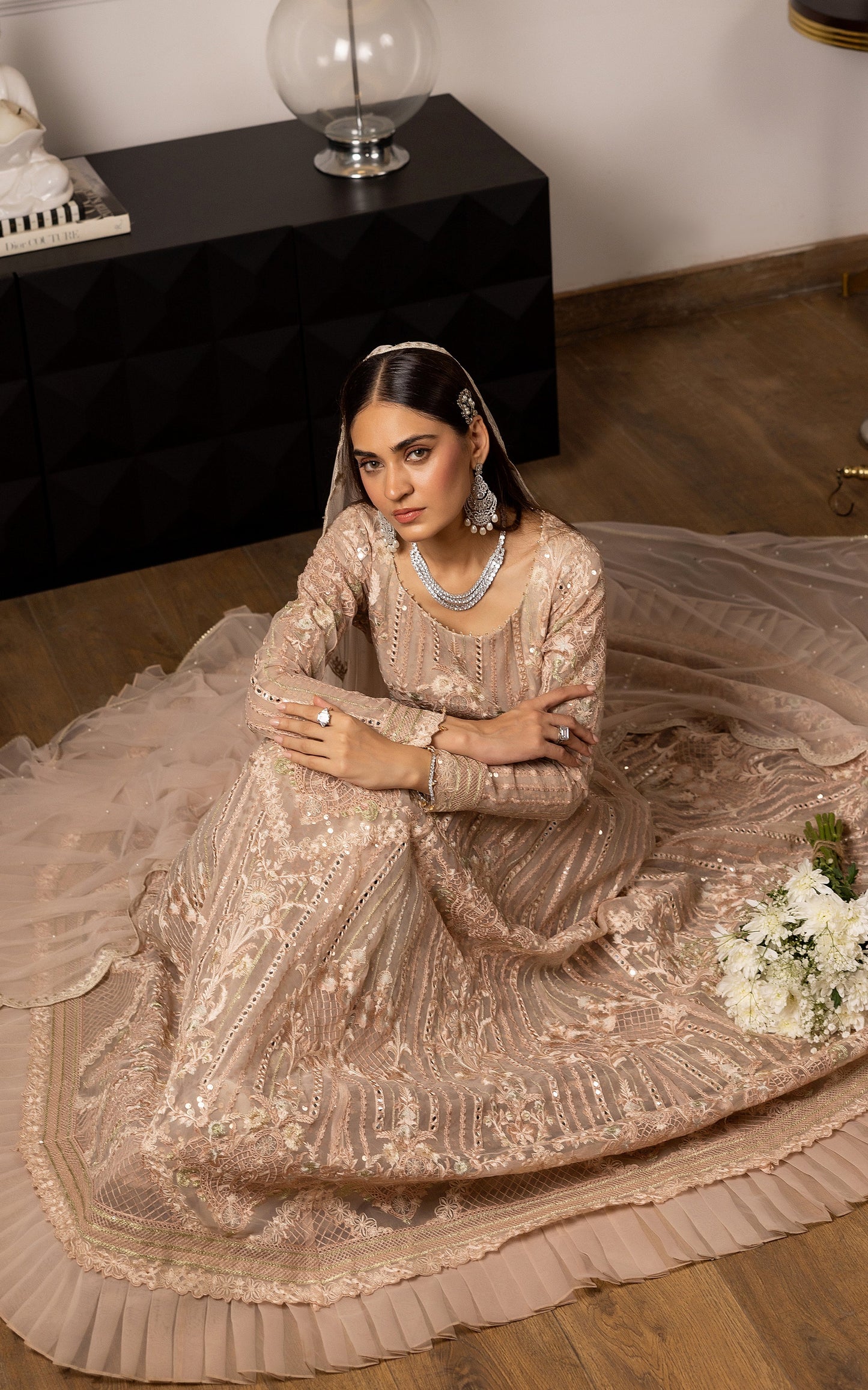 Threads and Motifs | Formal Dresses 25 | Embroidered Net Maxi