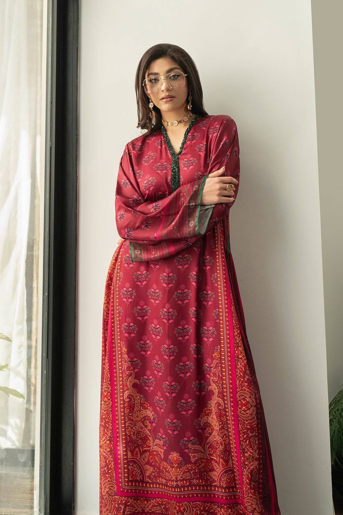 Erum Khan | Eid Edit 25 | Berry Babe - Pakistani Designer Dress - by Erum Khan | Type: Ladies Clothes - 100% Original at Saira Sultan