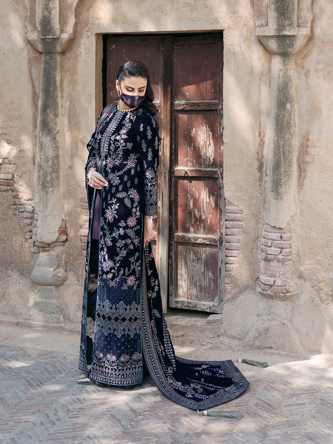Flossie | Siara Velvet Formals | V-104 - B S Deep Blue Velvet