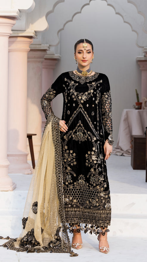 Zebtan | Andaz e Makhmal | ZAM-10 XS Black Velvet