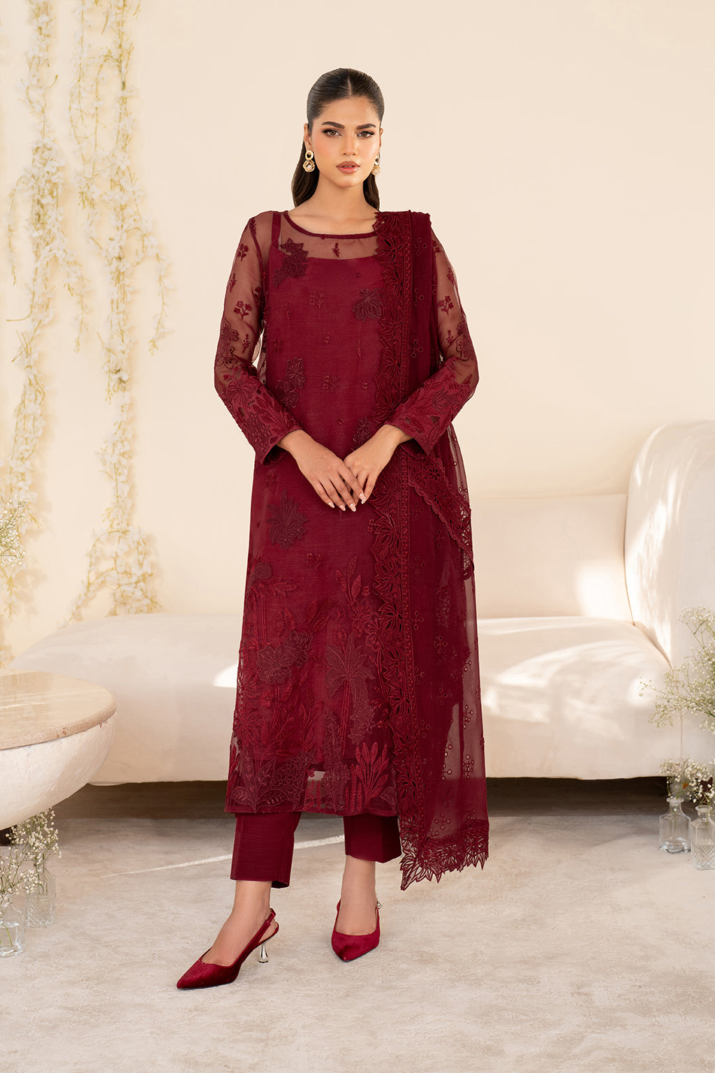 Iznik | Festive Formal | UE-438 Embroidered Pure Organza - Pakistani Designer Dress - by Iznik - Type : Ladies Clothes - 100% Original at Saira Sultan