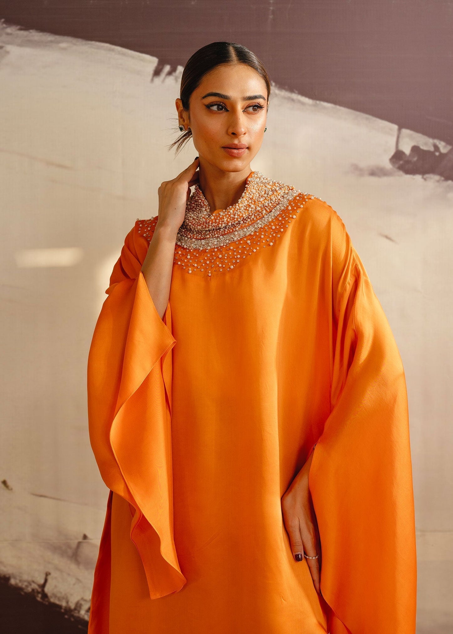 Mahgul | Eye of Cemal | Mandarin Glow M Orange Grip Silk
