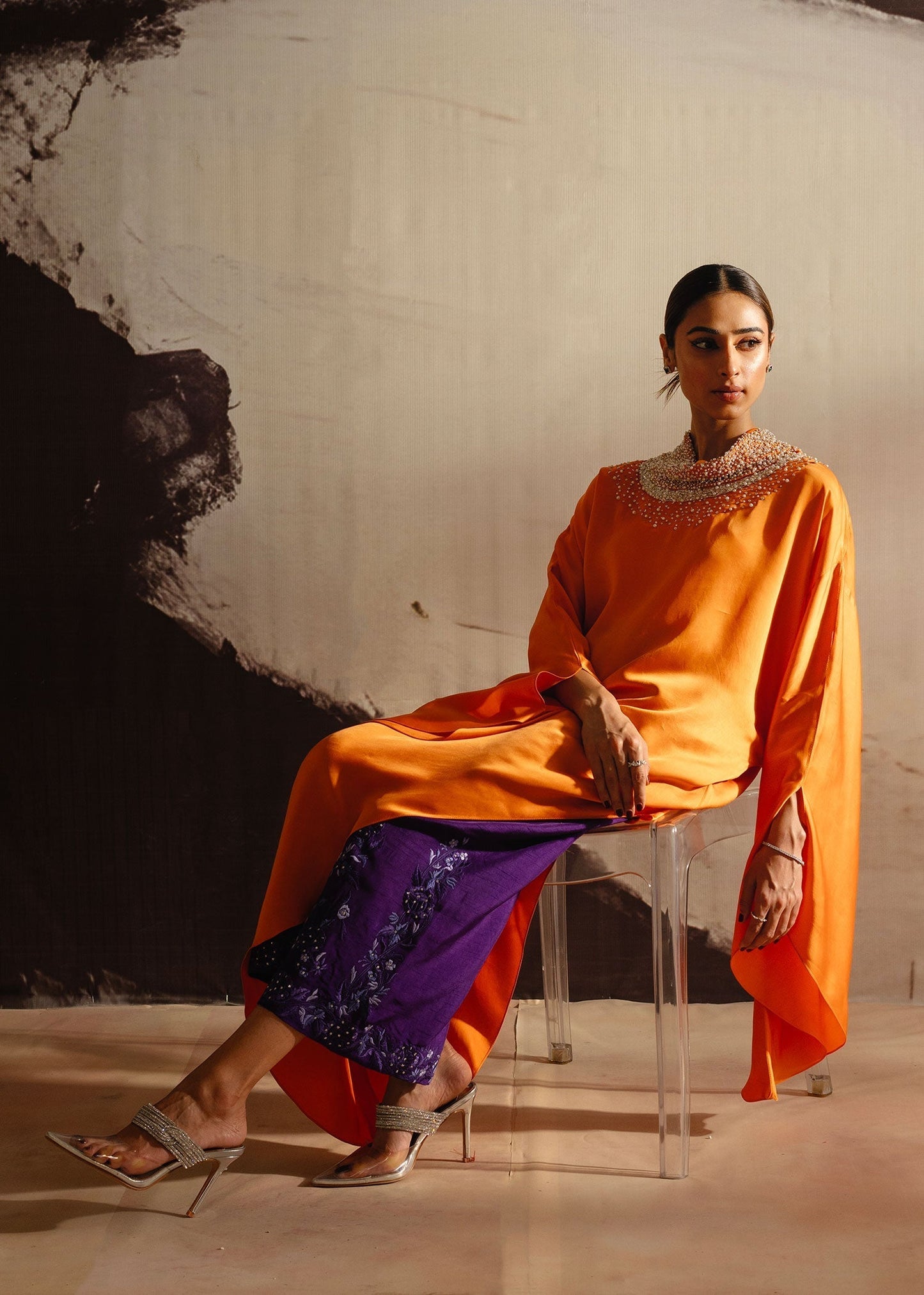 Mahgul | Eye of Cemal | Mandarin Glow Custom Size Orange Grip Silk