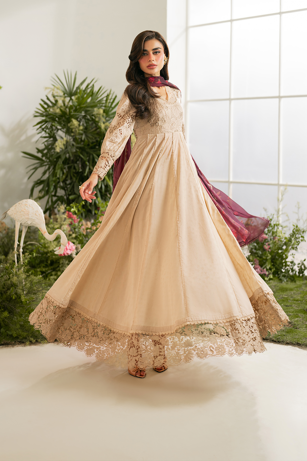 Iznik | Festive Edition | IFE-05 Custom Size Beige Lawn