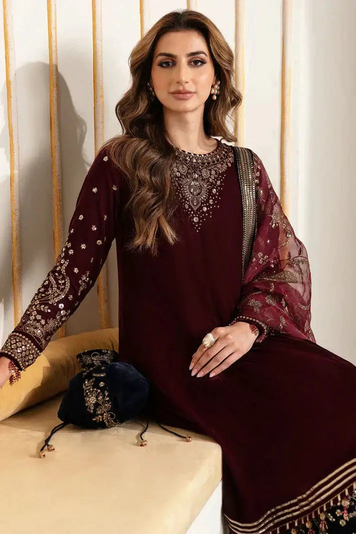 Jazmin | Velvet 23 | VF-2018 - Pakistani Designer Dress - by Jazmin | Type: Formal - 100% Original at Saira Sultan