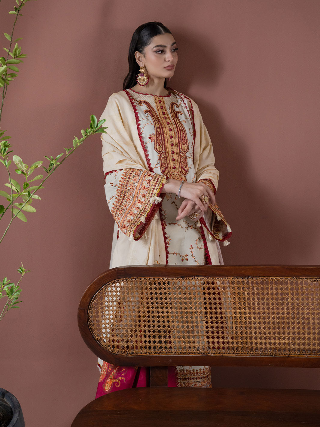 Faiza Faisal | Winter Edit 2024 | ADA L Off White Karandi