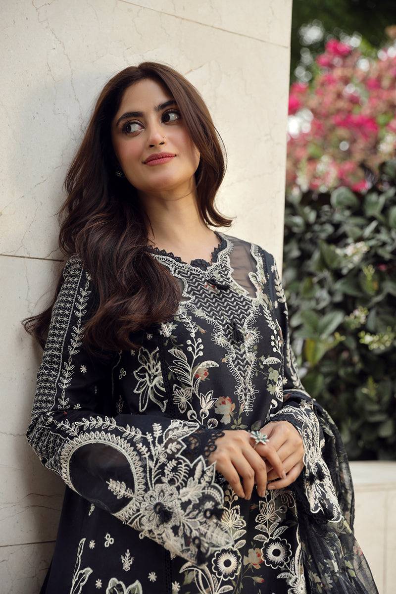 Qalamkar | Festive Lawn 2024 | PS-07 HAMNA - Pakistani Designer Dress - by Qalamkar | Type: Luxury - 100% Original at Saira Sultan