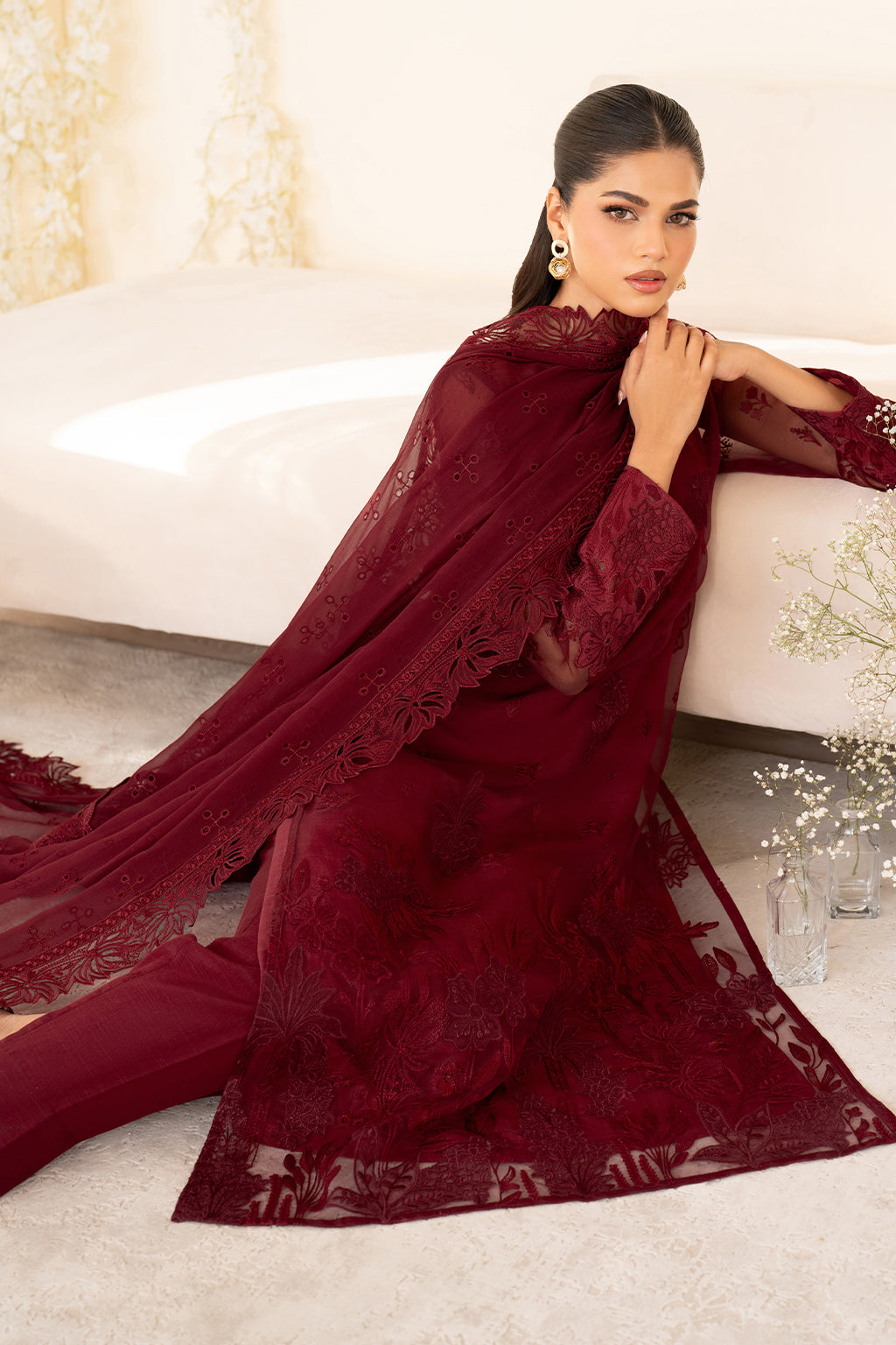 Iznik | Festive Formal | UE-438 Embroidered Pure Organza - Pakistani Designer Dress - by Iznik - Type : Ladies Clothes - 100% Original at Saira Sultan