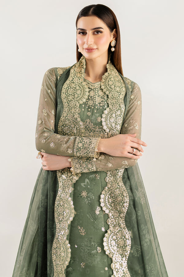 Farasha | Fiorella Formals | Olive Aura - Pakistani Designer Dress - by Farasha - Type : Ladies Clothes - 100% Original at Saira Sultan