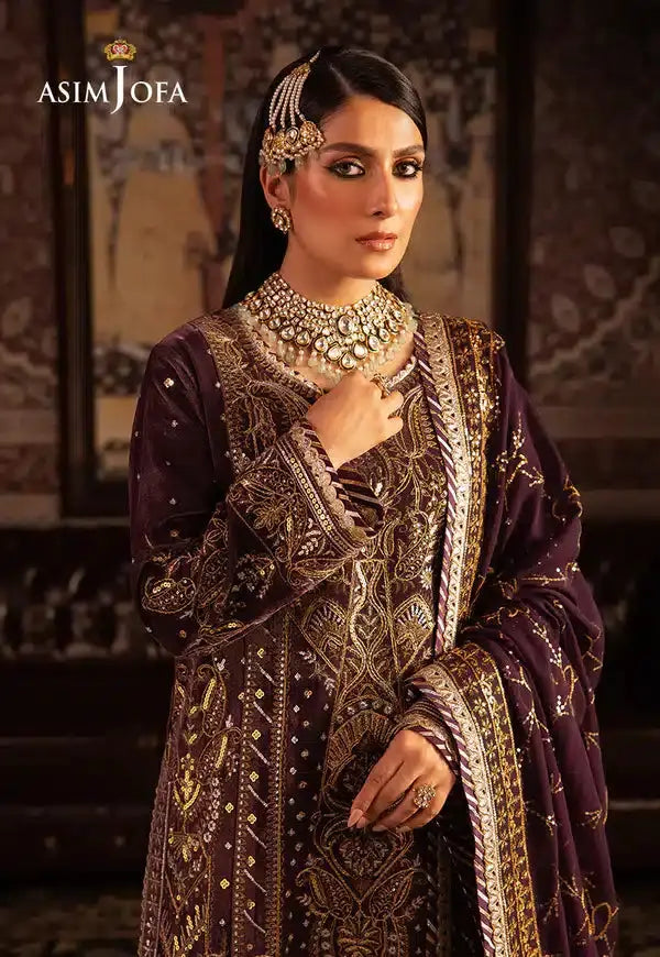 Asim Jofa | Makhmal Wedding Velvet 23 | AJMM-06 - Pakistani Designer Dress - by Asim Jofa | Type: Formal - 100% Original at Saira Sultan