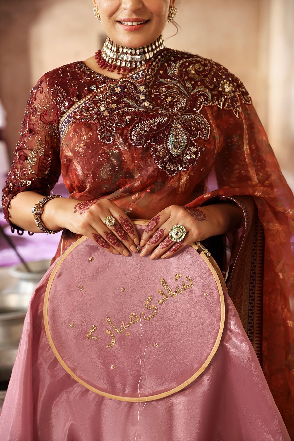 Nureh | Jhoomro Wedding Formals | NL-71 GEHNA - Pakistani Designer Dress - by Nureh | Type: Bridal - 100% Original at Saira Sultan