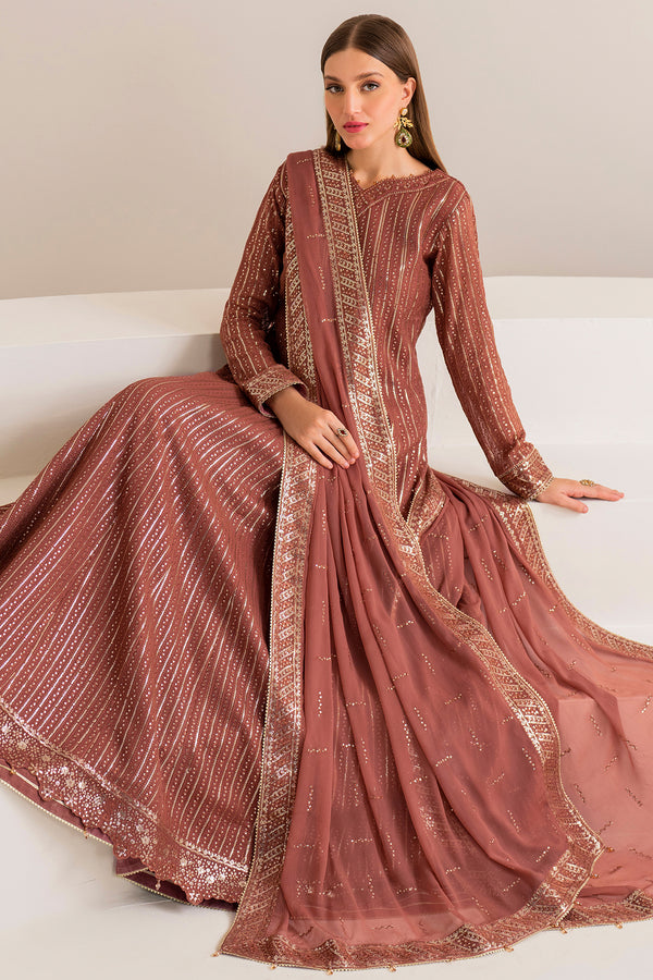 Farasha | Lumiere Formals | RUSSET - Pakistani Designer Dress - by Farasha | Type: Formal - 100% Original at Saira Sultan
