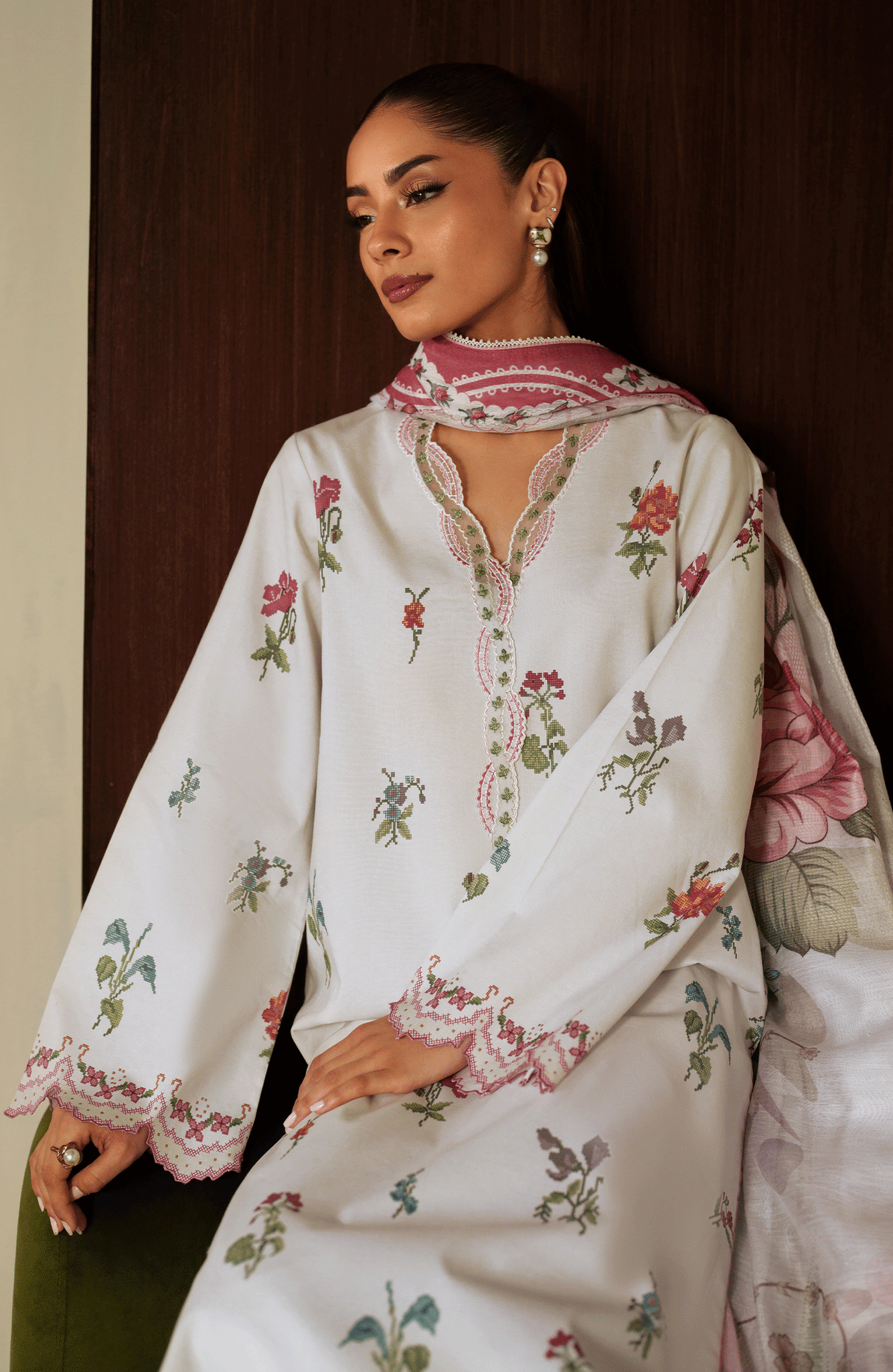 Seran | Ilara Cambric | GAELLE - Pakistani Designer Dress - by Seran - Type : Ladies Clothes - 100% Original at Saira Sultan