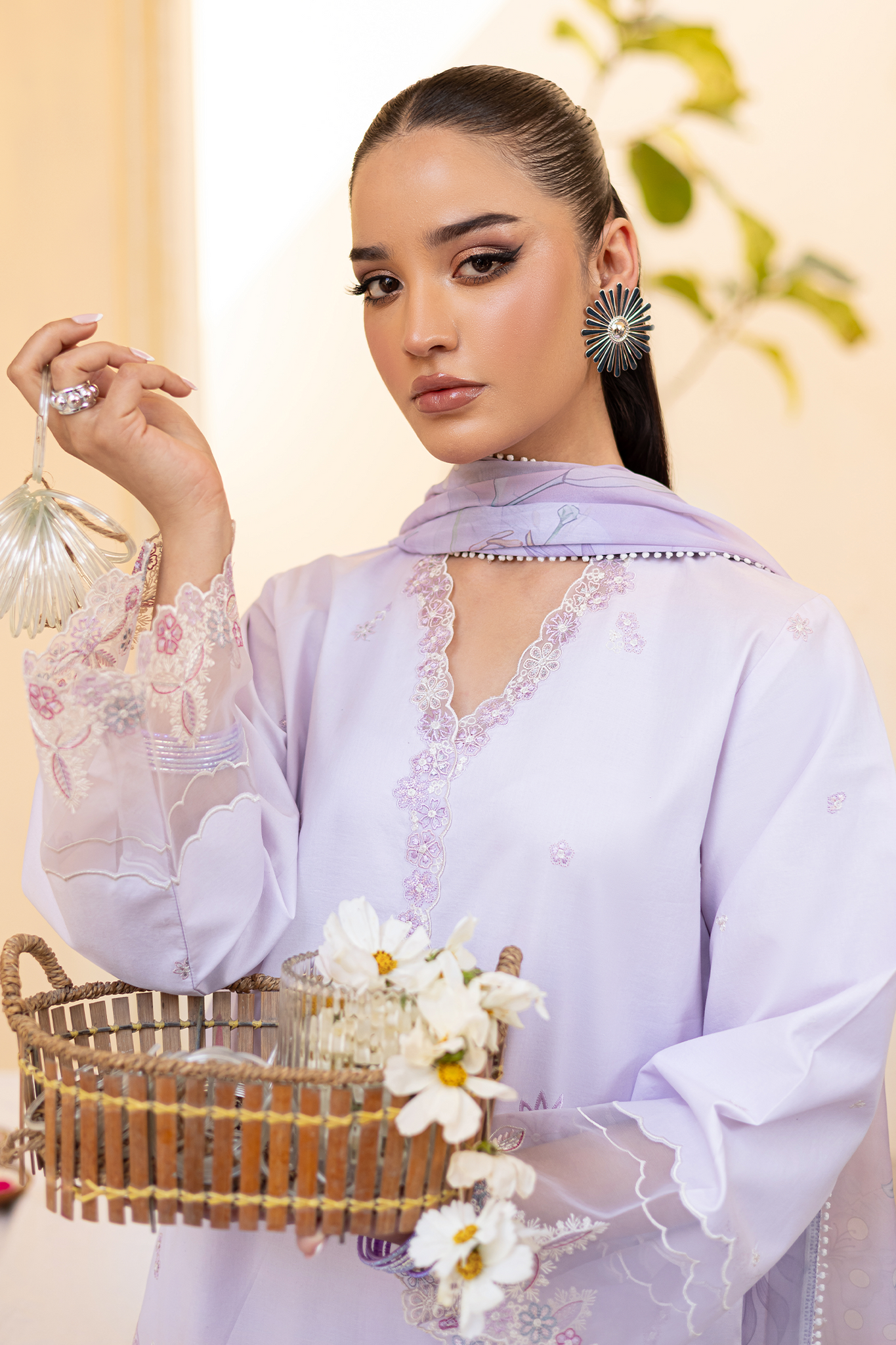 Seran | Nayab Eid Lawn | REHA XL Soft Lilac Lawn