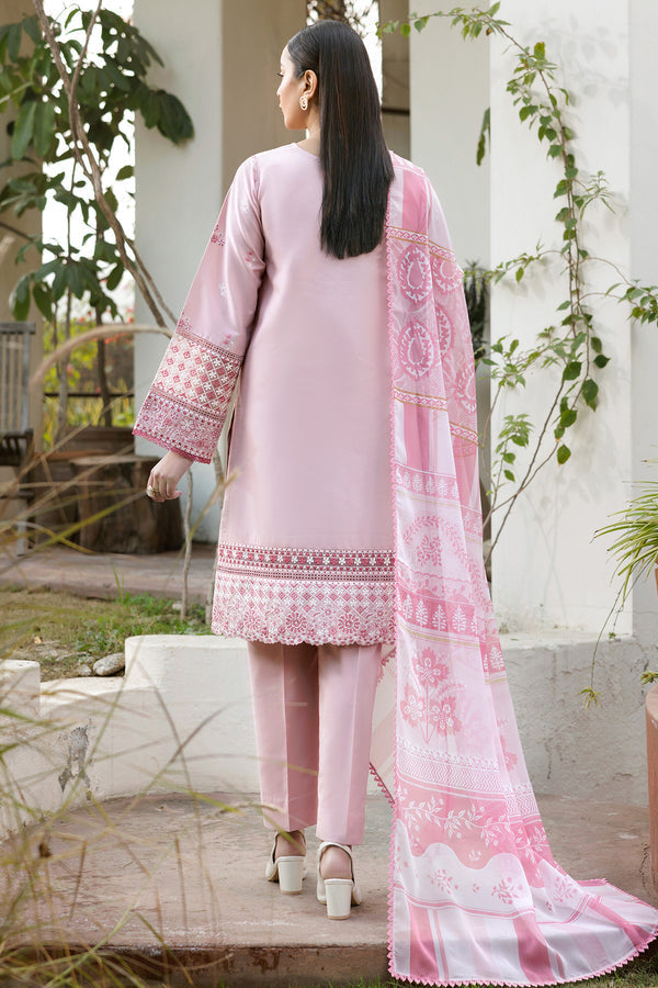 Farasha | Summer Weaves Embroidered Lawn | Muted Bloom S Lilac Lawn