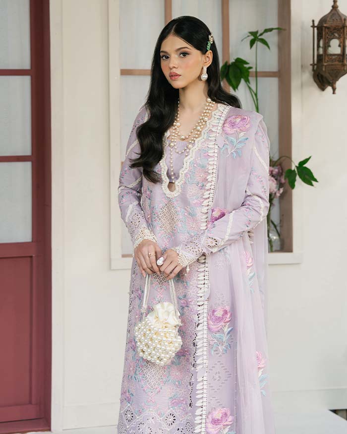 Zevk | Flora Festive Lawn | LILLY L Lilac Lawn