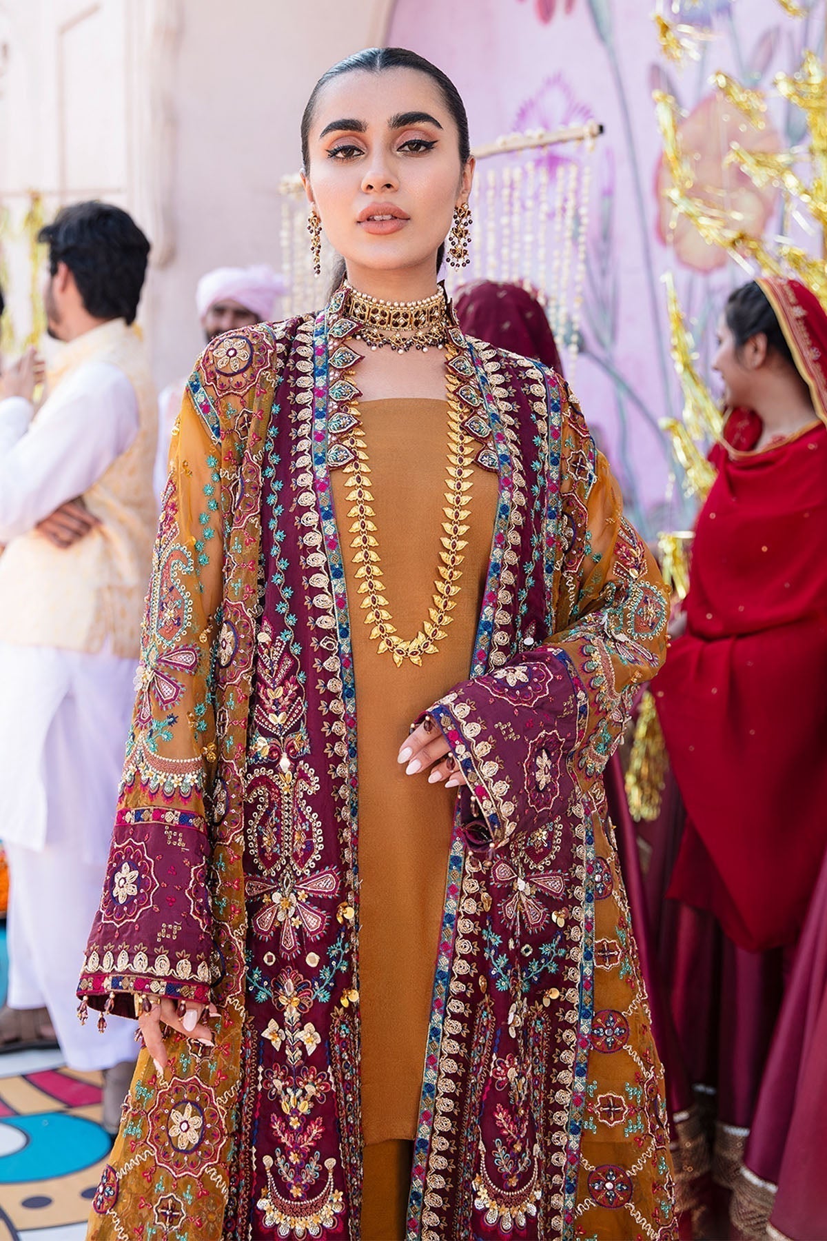 Nureh | Jhoomro Wedding Formals | Gulshan Shirt - Pakistani Designer Dress - by Nureh | Type: Bridal - 100% Original at Saira Sultan