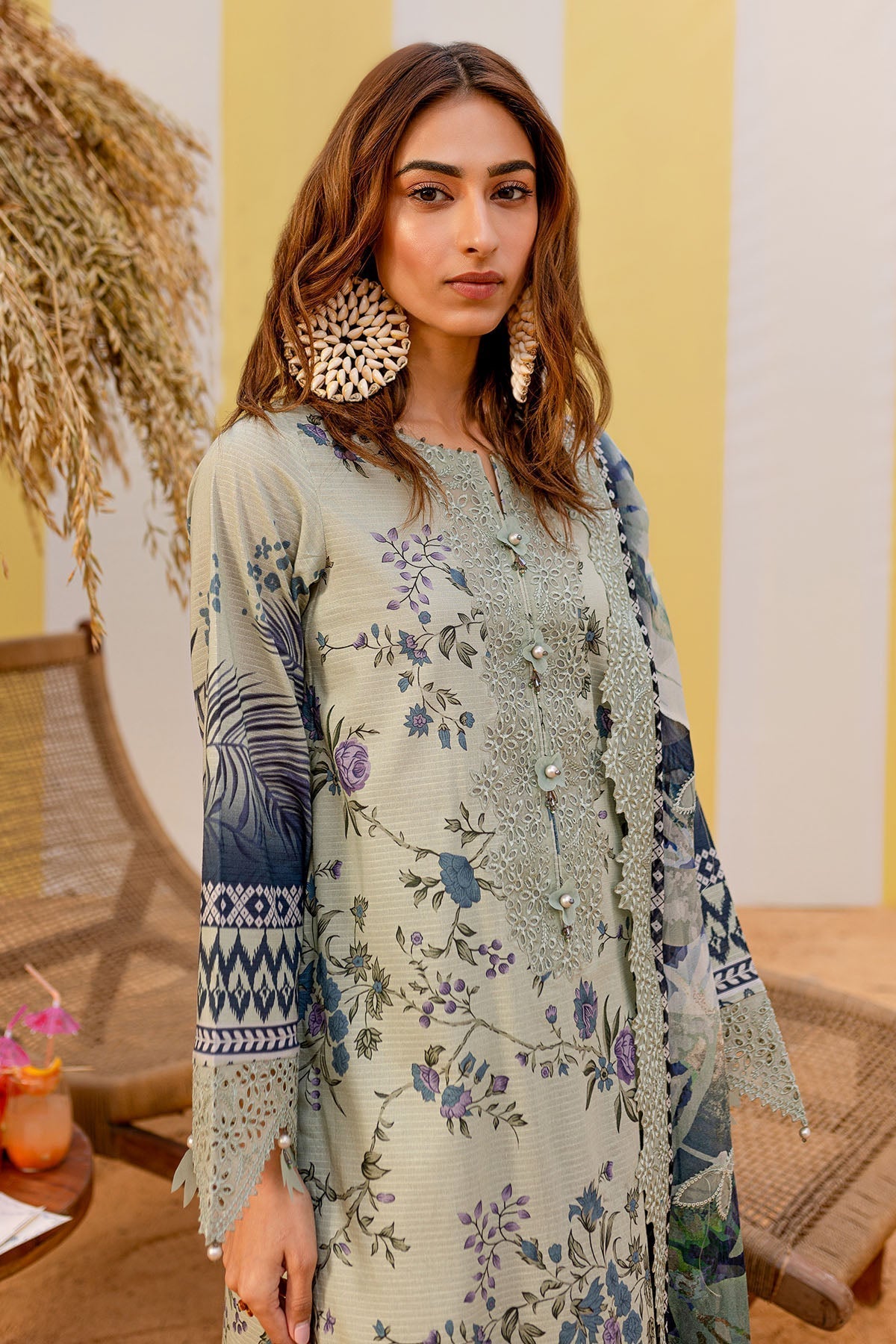 Nureh | Gardenia Lawn 25 | NSG-183 M Mint Lawn