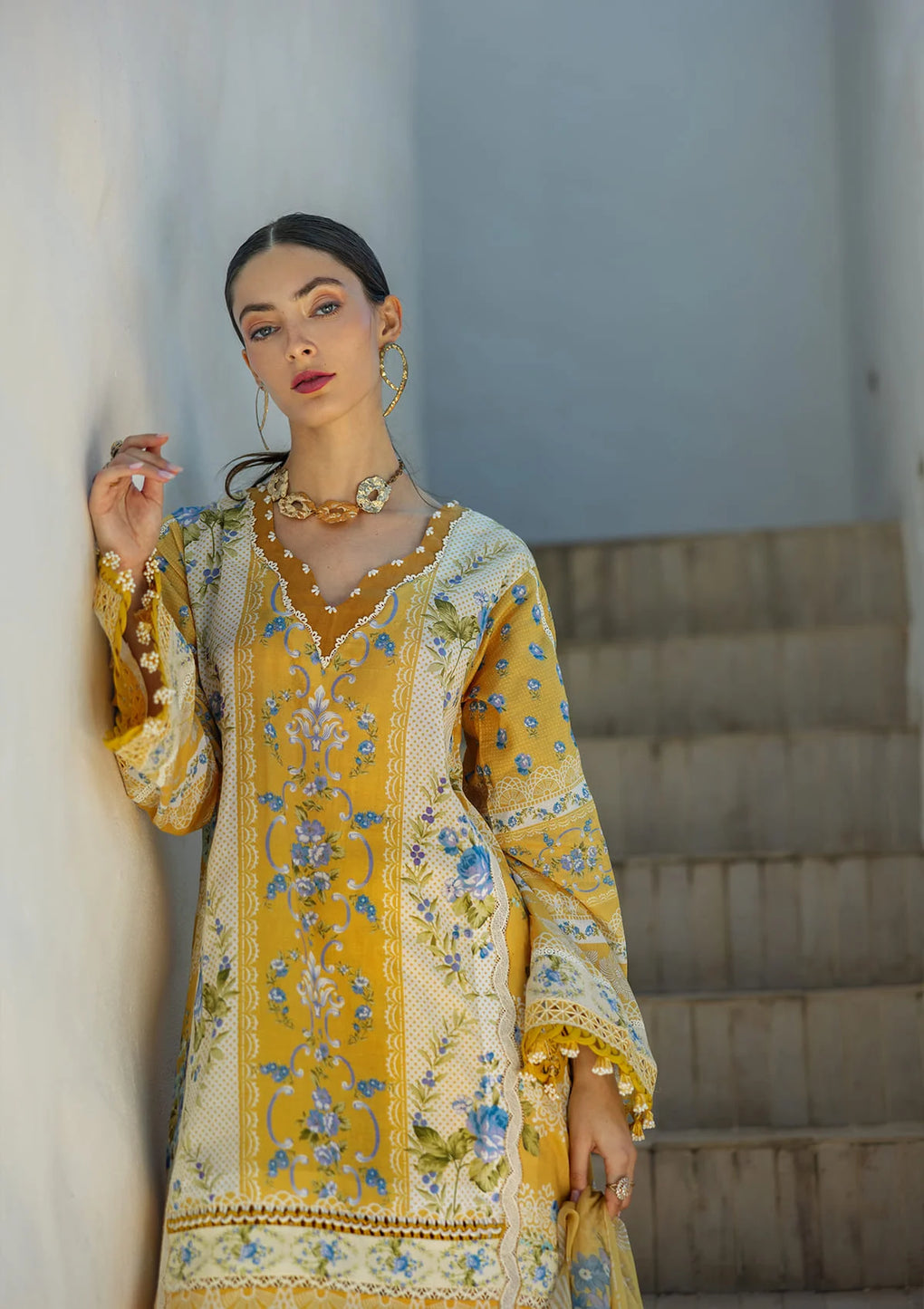 Elaf Premium | Signature 25 | ETS-03B SUNGLOW XL Champagne Gold Lawn